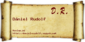 Dániel Rudolf névjegykártya