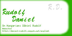 rudolf daniel business card